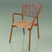 3D modeli Sandalye 221 (Metal Pas, Tik, Dolgulu Kemer Gri-Kum) - önizleme