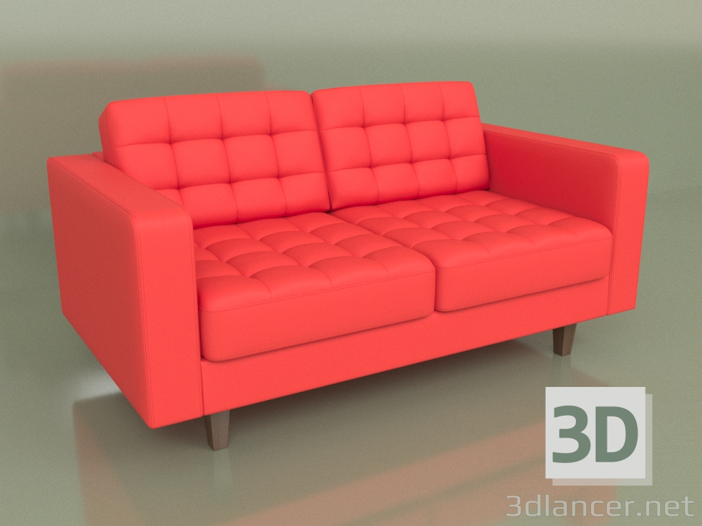 3 डी मॉडल डबल सोफा कॉस्मो (लाल चमड़ा) - पूर्वावलोकन