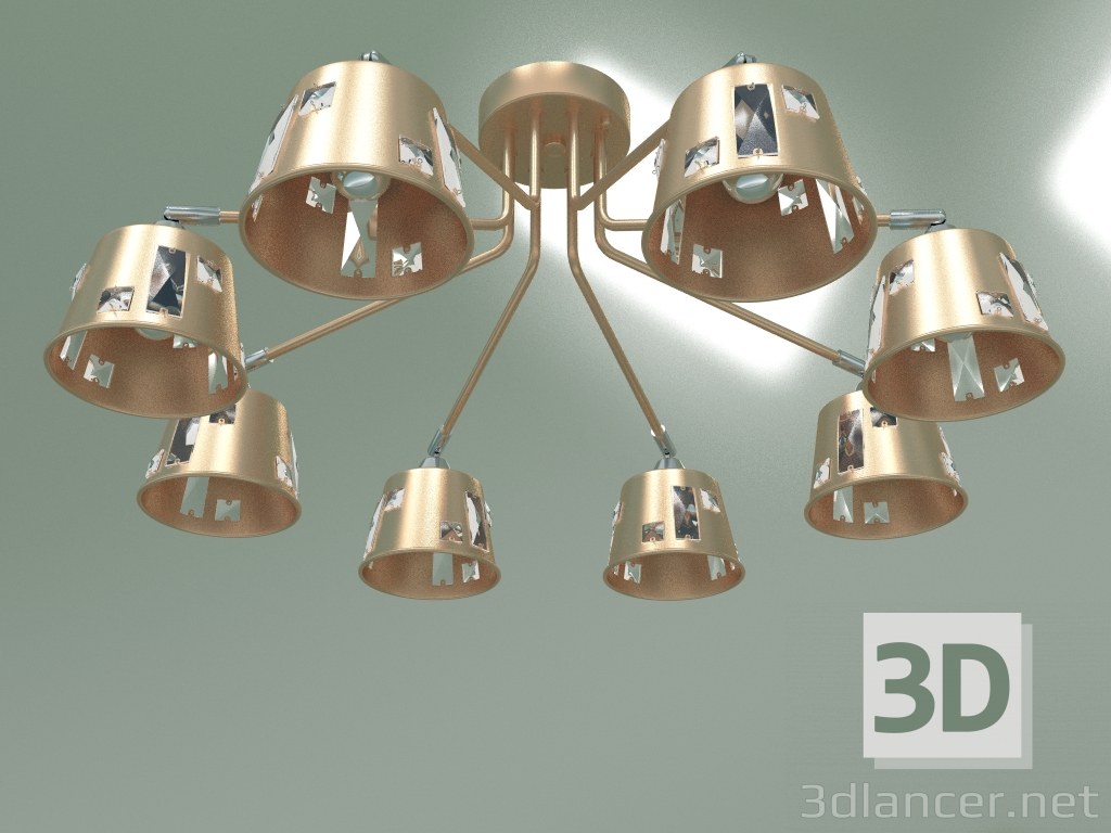 modello 3D Lampadario a soffitto Benna 70105-8 (champagne) - anteprima