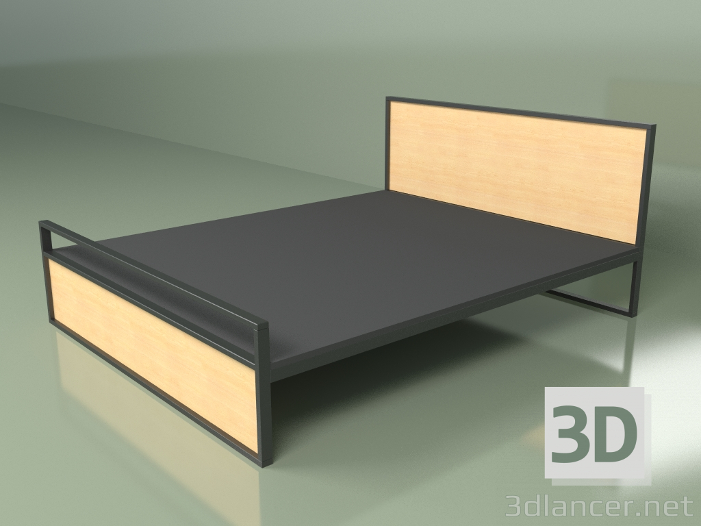 3 डी मॉडल डबल बेड 1600 - पूर्वावलोकन