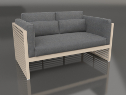 2-seater sofa with a high back (Sand)