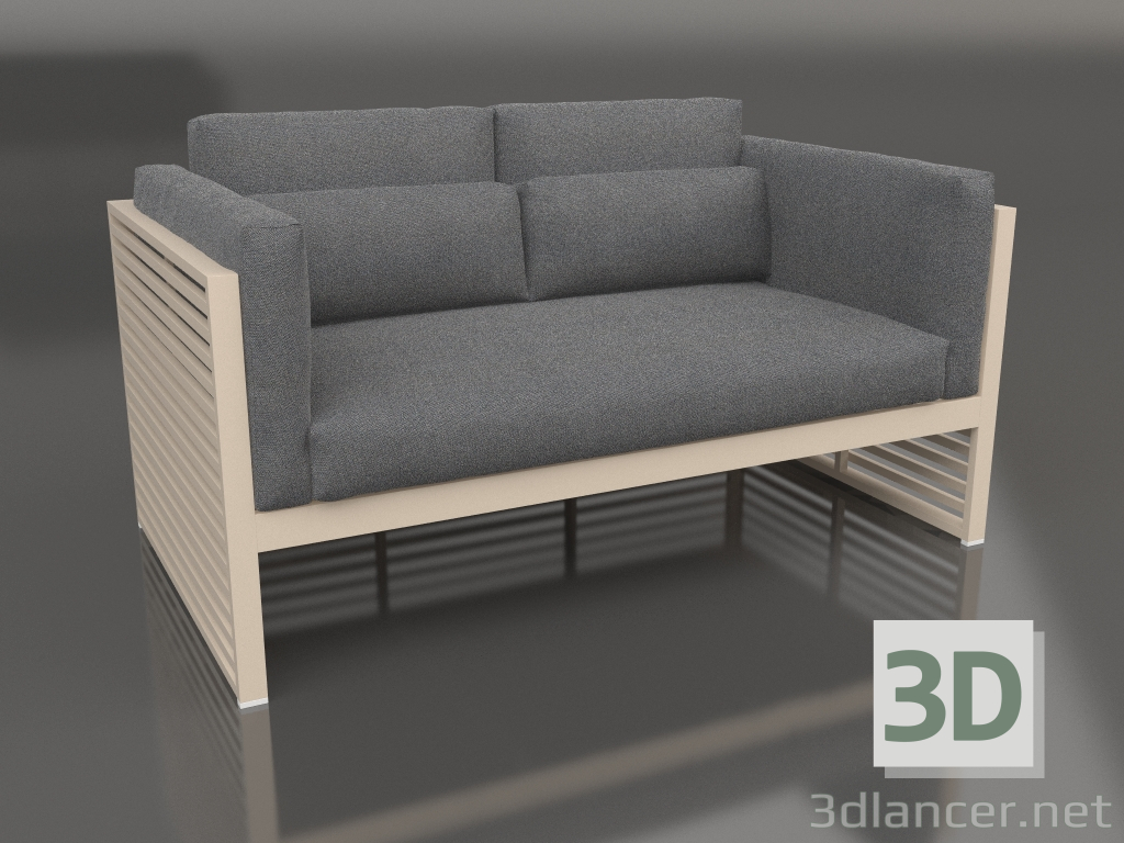 modèle 3D Canapé 2 places avec dossier haut (Sable) - preview