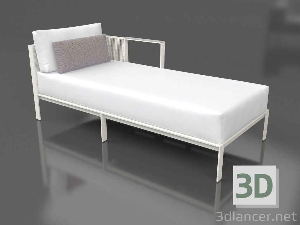 3D Modell Sofamodul Teil 2 rechts (Achatgrau) - Vorschau