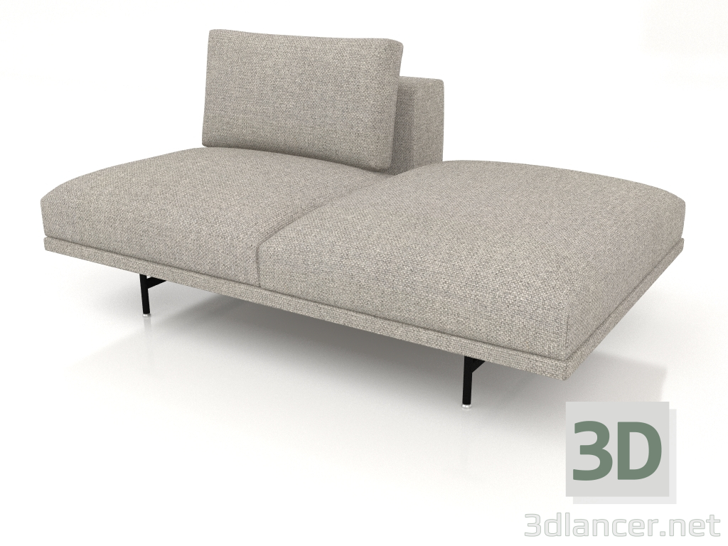 modello 3D Modulo divano Loft VIPP610 (divano aperto, destra) - anteprima