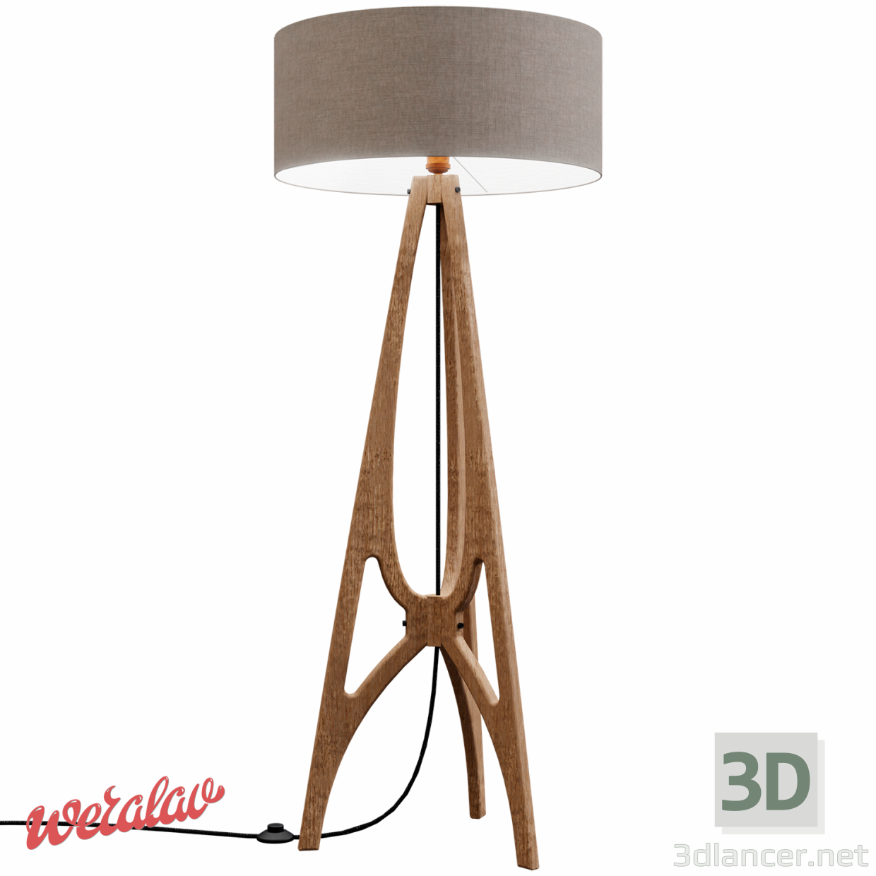 modello 3D Lampada da terra "Maestoso" - anteprima