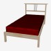 3D Modell Einzelnes Bett - Vorschau