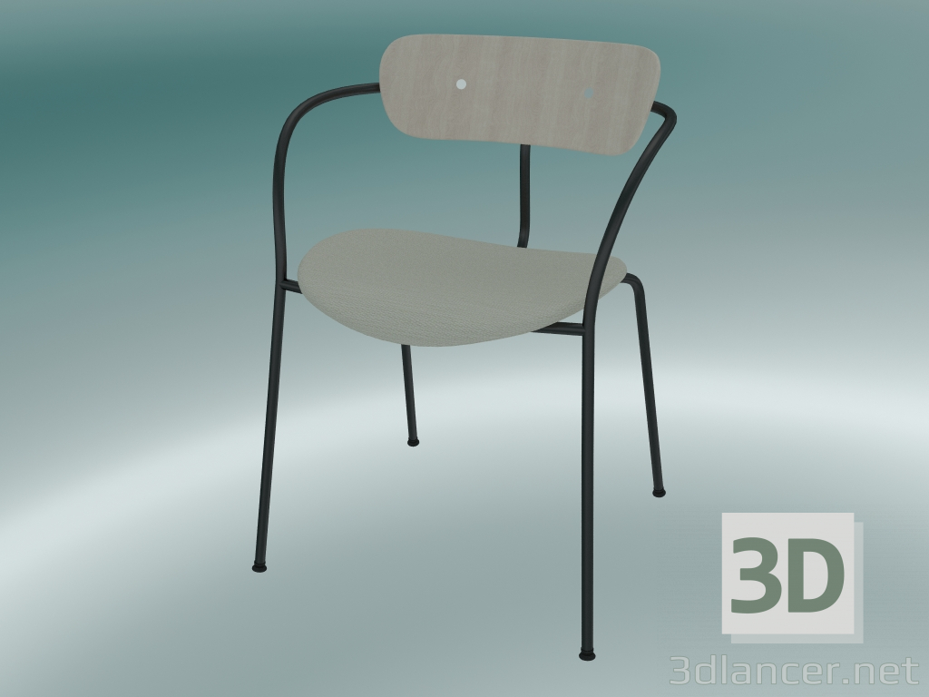 modello 3D Chair Pavilion (AV4, H 76cm, 52x56cm, Rovere laccato, Balder 612) - anteprima