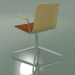3d model Chair 5911 (4 legs, swivel, with armrests, with front trim, natural birch) - preview