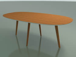 Table ovale 3507 (H 74 - 200x110 cm, M02, effet teck, option 1)