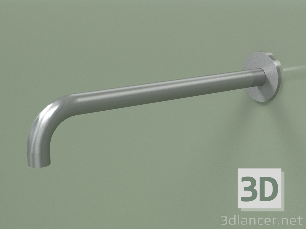 modello 3D Bocca di erogazione a parete 90 ° Lmax 300mm (BC013, AS) - anteprima