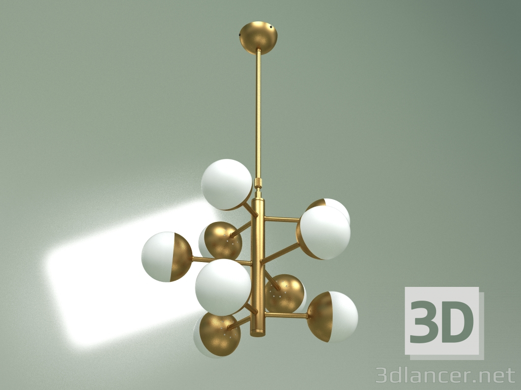 3D Modell Deckenleuchte Italian Globe 9 Lichter - Vorschau