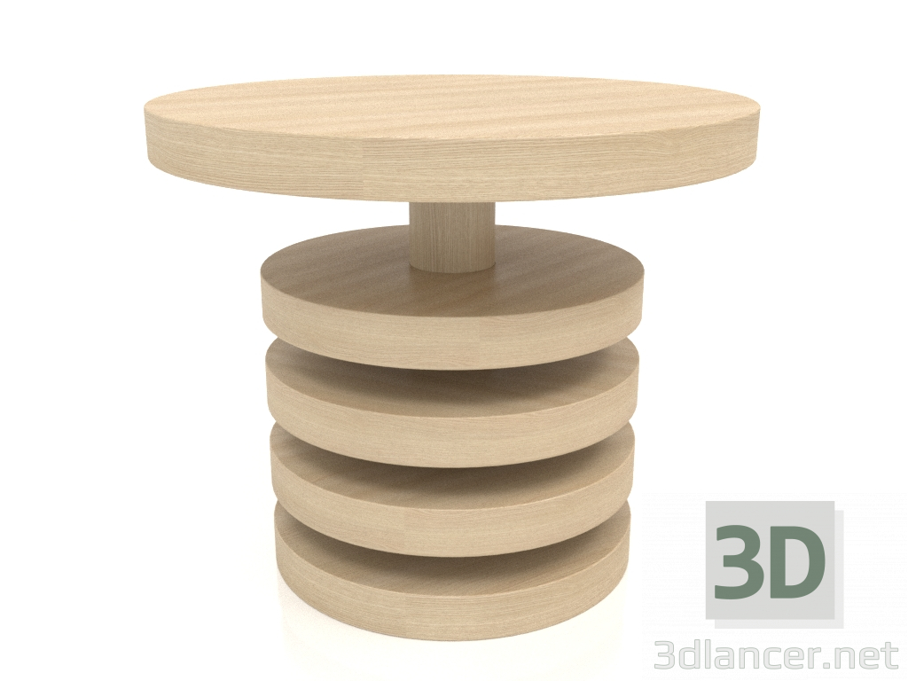 3 डी मॉडल कॉफी टेबल जेटी 04 (डी = 600x500, लकड़ी सफेद) - पूर्वावलोकन
