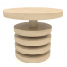 3 डी मॉडल कॉफी टेबल जेटी 04 (डी = 600x500, लकड़ी सफेद) - पूर्वावलोकन