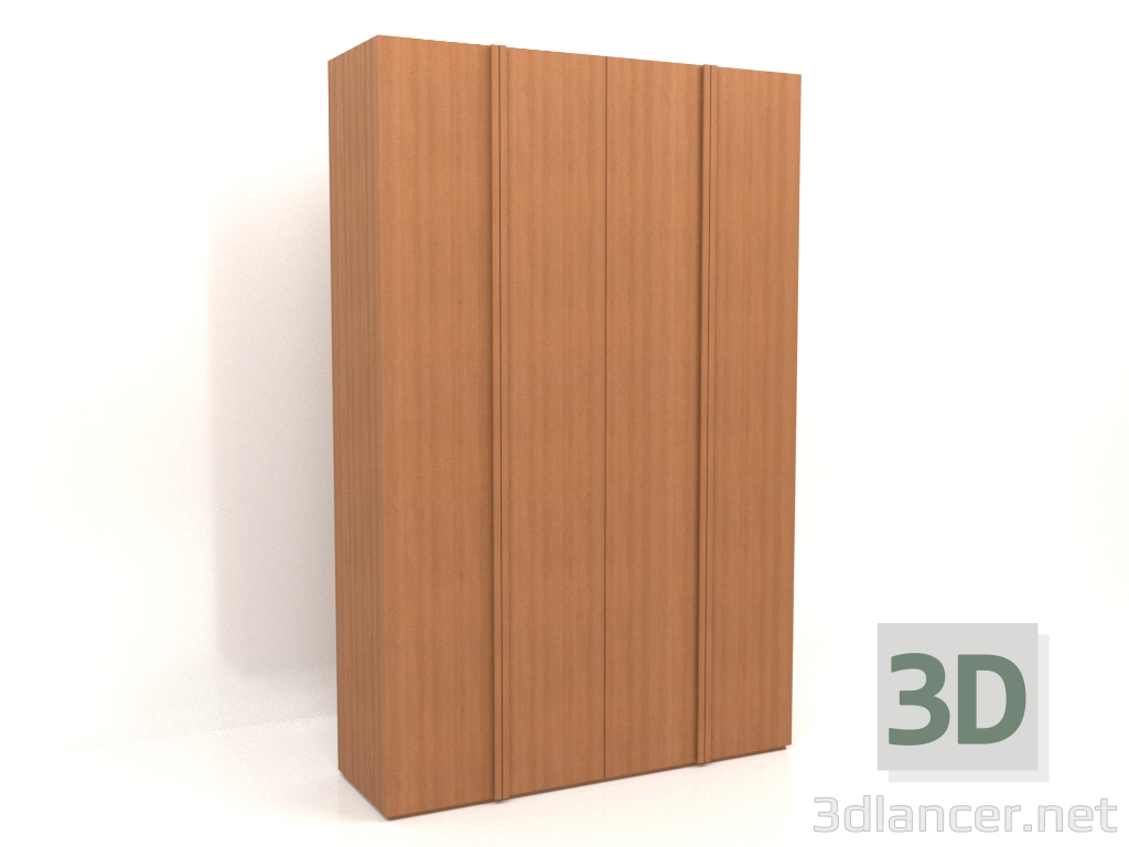 3d model Wardrobe MW 01 wood (1800x600x2800, wood red) - preview
