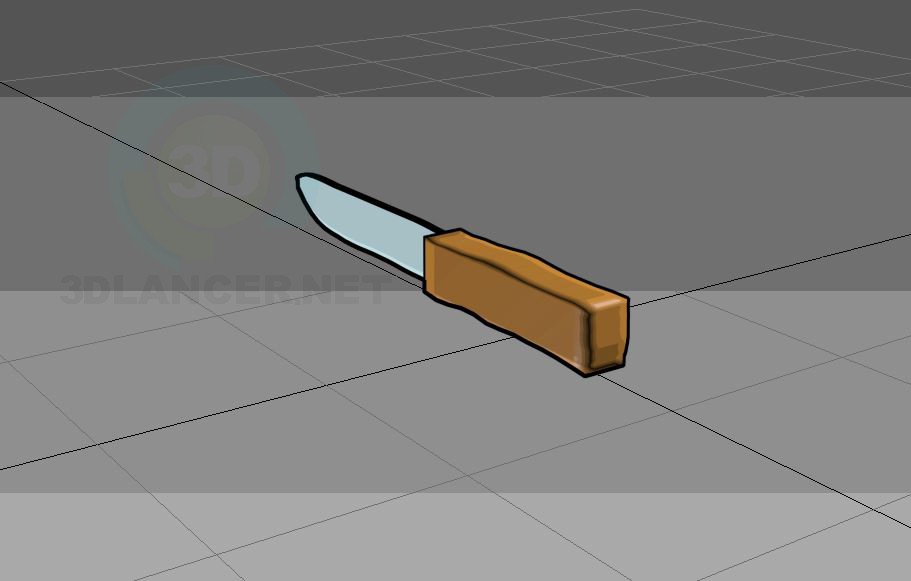 modelo 3D Cuchillo LowPoly - escuchar modelo 3D Cuchillo LowPoly - escuchar