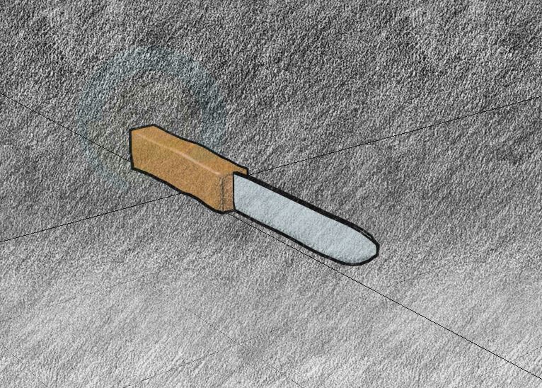 modelo 3D Cuchillo LowPoly - escuchar modelo 3D Cuchillo LowPoly - escuchar