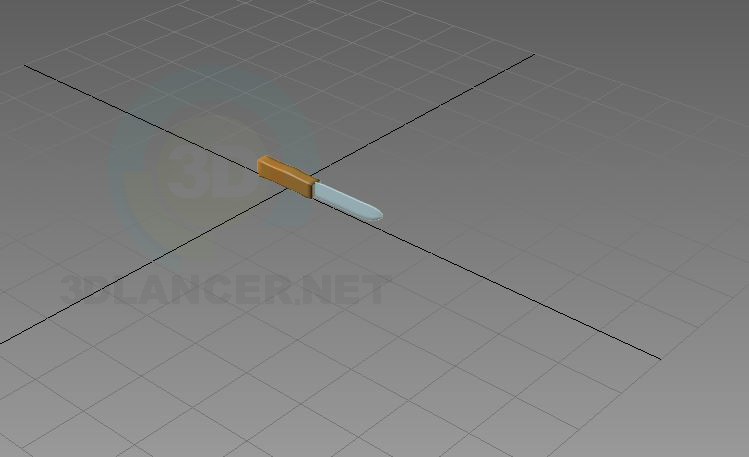 modello 3D LowPoly coltello - anteprima