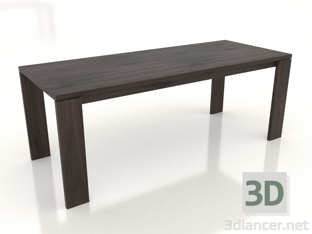 modèle 3D Table à manger BLANK 2000x800x750 mm (chêne foncé) - preview