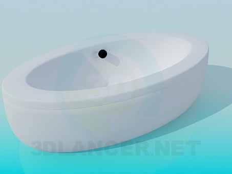 3D modeli Oval küvet - önizleme