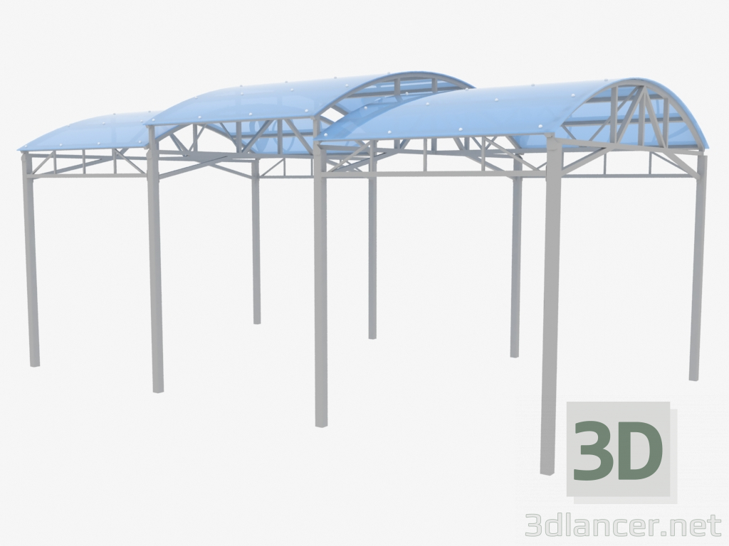 3D Modell Vordach für Simulatoren (9021) - Vorschau
