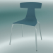 3d model Stackable chair REMO plastic chair (1417-20, plastic avion blue, chrome) - preview
