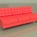 3d model Section three-seater Cosmo (Red leather) - preview