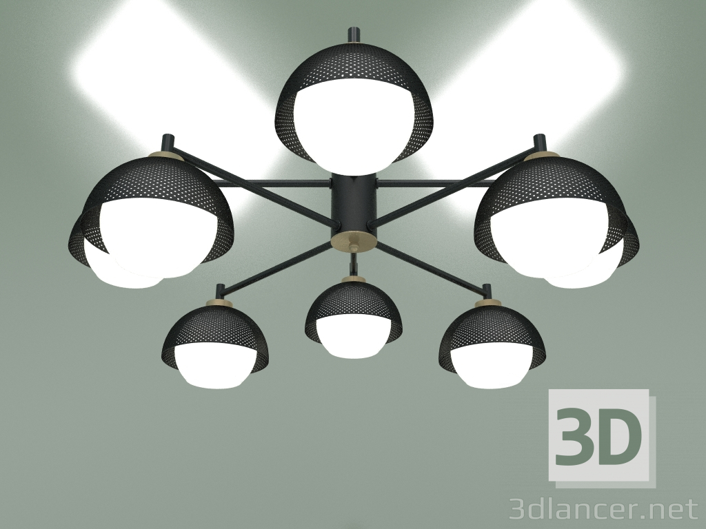 modèle 3D Lustre de plafond 70106-8 (noir) - preview