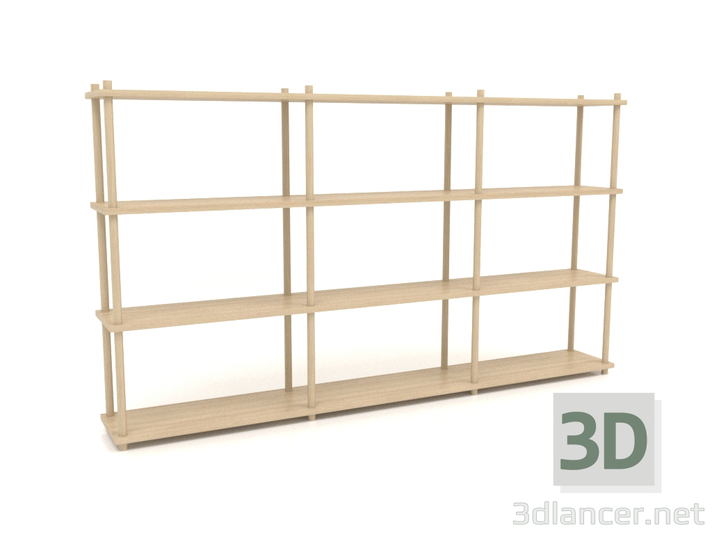 3 डी मॉडल रैक एसटी 04 (1500х200х848, लकड़ी सफेद) - पूर्वावलोकन