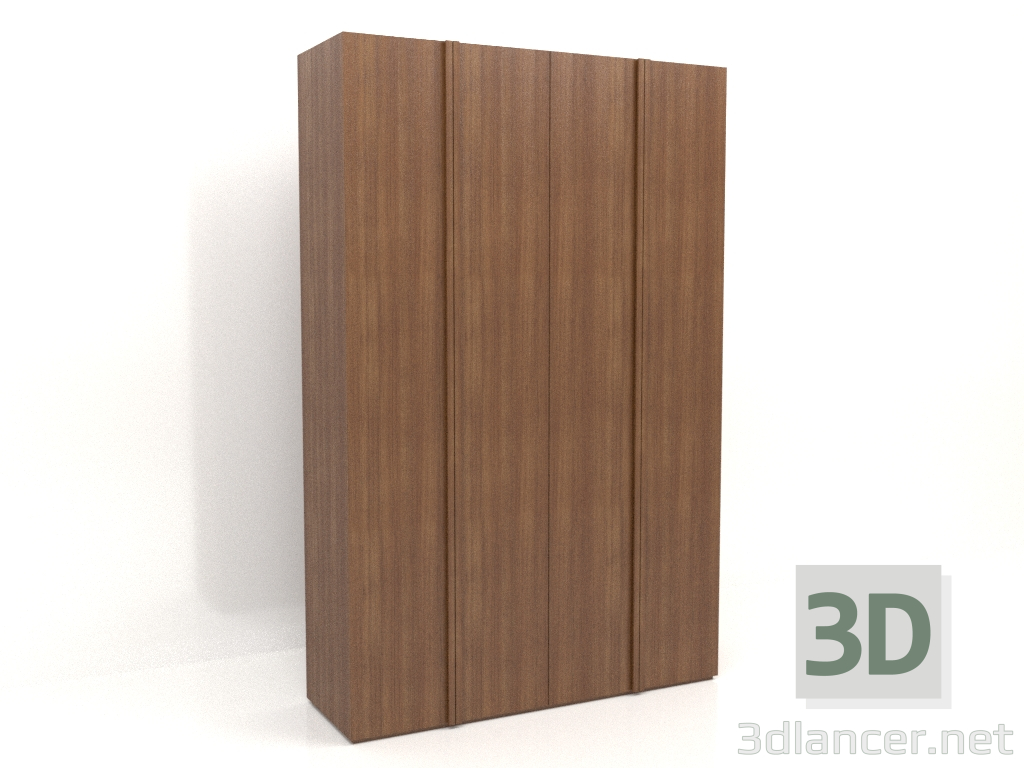 3D Modell Kleiderschrank MW 01 Holz (1800x600x2800, Holzbraun hell) - Vorschau