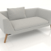 3d model 2-seater sofa (wooden legs) - preview