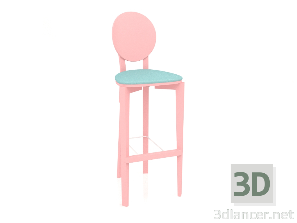 modello 3D Sgabello da bar Circus con schienale senza rivestimento (opzione 4) - anteprima