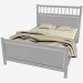 3d модель Двоспальне ліжко з матрацом – превью