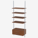 3d model Rack with four shelves and two drawers - preview