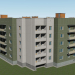 Edificio de cinco pisos de una serie 114-86 de Troitsk Deribas 40 3D modelo Compro - render