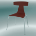 3d модель Стул стекируемый REMO plastic chair (1417-20, plastic oxide red, chrome) – превью