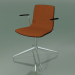 3D modeli Sandalye 5911 (4 ayak, döner, kolçaklı, ön kaplamalı, siyah huş ağacı) - önizleme