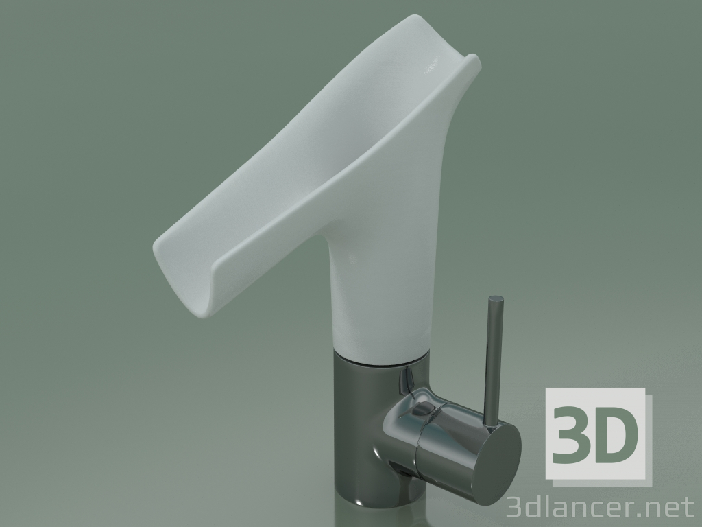modello 3D Rubinetto lavabo con bocca in vetro (12113330) - anteprima