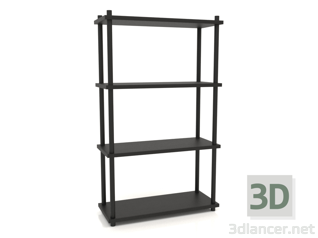 modello 3D Rack ST 04 (500x200x848, legno nero) - anteprima