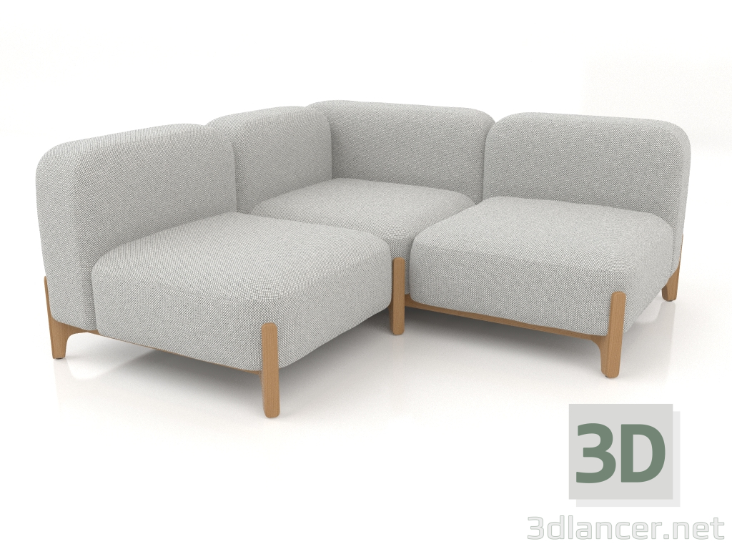 3D modeli Modüler kanepe (bileşim 21) - önizleme