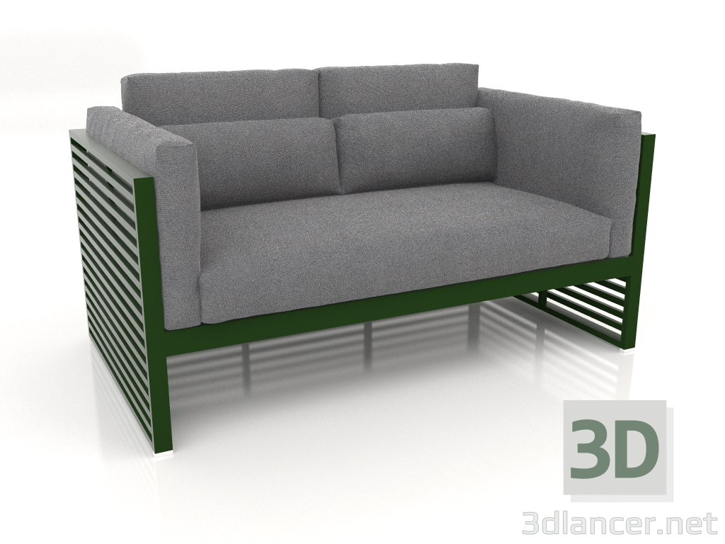 3D modeli 2 kişilik yüksek sırtlı kanepe (Şişe yeşili) - önizleme