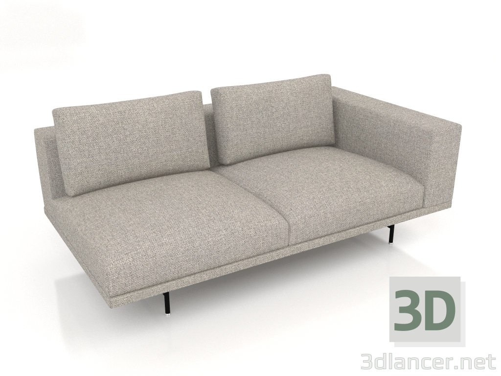 modello 3D Modulo divano Loft VIPP610 (destra) - anteprima