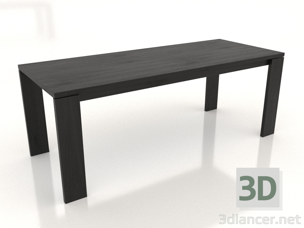 3 डी मॉडल डाइनिंग टेबल BLANK 2000x800x750 मिमी (काला ओक) - पूर्वावलोकन
