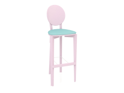 Circus bar stool with back without upholstery (option 5)