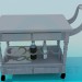 modello 3D carrello portavivande - anteprima