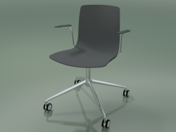 Chair 5912 (on casters, polypropylene, with armrests)