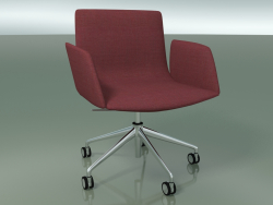 Cadeira de conferência 4900BR (5 rodízios, com braços macios)