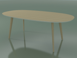 Table ovale 3507 (H 74 - 200x110 cm, M02, Chêne blanchi, option 2)