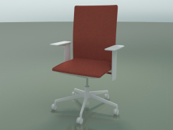 उच्च वापस कुर्सी 6503 (5 पहियों, हटाने योग्य गद्दी, समायोज्य मानक आर्मरेस्ट के साथ)