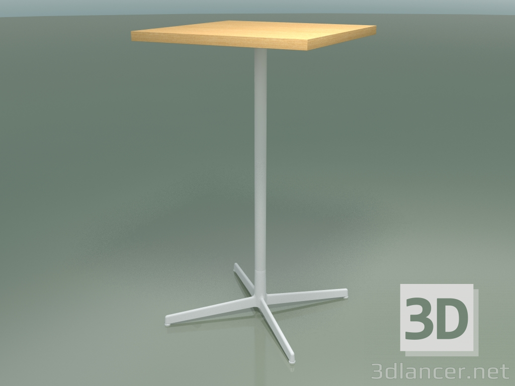 modello 3D Tavolo quadrato 5568 (H 105.5 - 60x60 cm, Rovere naturale, V12) - anteprima
