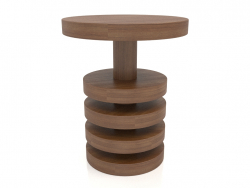 कॉफी टेबल जेटी 04 (डी = 450x550, लकड़ी की भूरी रोशनी)